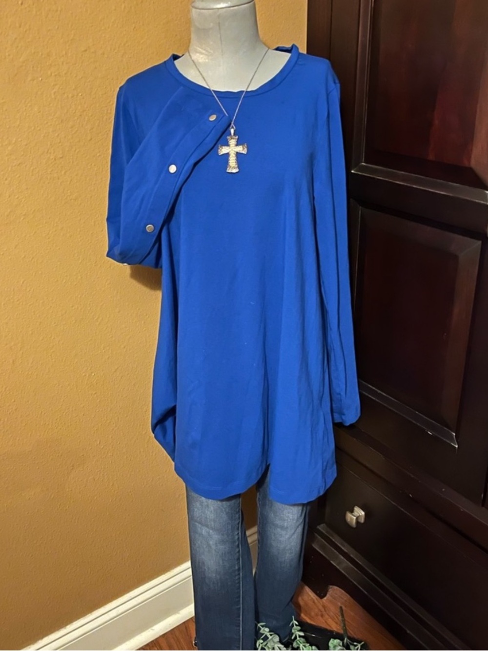 Chico’s Royal Blue Long Sleeve Tunic